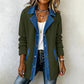 Veste décontractée en jean à patchwork pour femme
