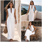 🤍 ÉLÉGANCE D'ÉTÉ | Robe Longue Blanche à Décolleté en V -50 %