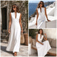 🤍 ÉLÉGANCE D'ÉTÉ | Robe Longue Blanche à Décolleté en V -50 %
