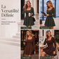🍂 FÉMININE SANS EFFORT | Robe Courte Évasée à Encolure Carrée -50 %