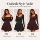 🍂 FÉMININE SANS EFFORT | Robe Courte Évasée à Encolure Carrée -50 %