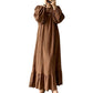 🍂 CHARME RÉTRO SANS EFFORT | Robe Longue Femme à Volants -50 %