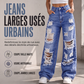 ⏰ Offre Limitée -50% | Jean Large Déchiré Femme Taille Haute