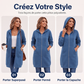 🍂 OFFRE DE SAISON · -50 % | Cardigan Long Femme à Capuche & Zip