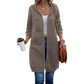 🍂 OFFRE DE SAISON · -50 % | Cardigan Long Femme à Capuche & Zip