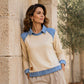💙 LE DENIM AUTREMENT | Sweat Femme à Empiècements Denim -50 %