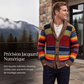 ✨ Qualité & Confort | Cardigan Homme Rayé en Maille à Col Châle