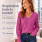 ✨ OFFRE PRIVILÈGE · -50 % | Haut Femme Col V à Dentelle Florale