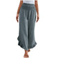 ✨ Confort au Quotidien | Pantalon Femme Taille Haute en Coton & Lin