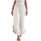✨ Confort au Quotidien | Pantalon Femme Taille Haute en Coton & Lin