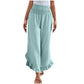 ✨ Confort au Quotidien | Pantalon Femme Taille Haute en Coton & Lin