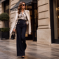 ✨ ÉLÉGANCE DU MATIN AU SOIR | Pantalon Flare Taille Haute à Double Boutonnage -50 %