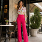 ✨ ÉLÉGANCE DU MATIN AU SOIR | Pantalon Flare Taille Haute à Double Boutonnage -50 %