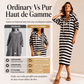 👗 CONFORT DU MATIN AU SOIR | Robe Sweat à Capuche Rayée -50 %