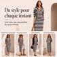 👗 CONFORT DU MATIN AU SOIR | Robe Sweat à Capuche Rayée -50 %