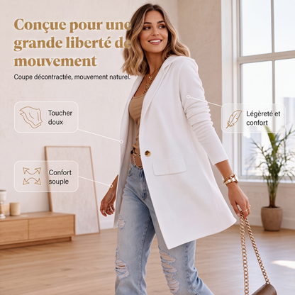 🧥 LE CHIC SANS EFFORT | Blazer Femme Décontracté à Col Revers -50 %