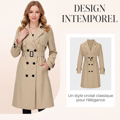 🧥 L'ÉLÉGANCE INTEMPORELLE | Trench Femme Croisé avec Ceinture -50 %