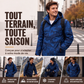 Veste à capuche camouflage coupe-vent pour homme