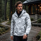 Veste à capuche camouflage coupe-vent pour homme