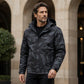 Veste à capuche camouflage coupe-vent pour homme