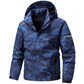 Veste à capuche camouflage coupe-vent pour homme