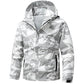 Veste à capuche camouflage coupe-vent pour homme