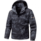 Veste à capuche camouflage coupe-vent pour homme