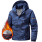 Veste à capuche camouflage coupe-vent pour homme
