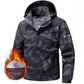 Veste à capuche camouflage coupe-vent pour homme