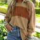 🌈 LE CASUAL PREND DES COULEURS | Haut Femme Rayé Color Block à Manches Longues -50 %