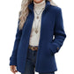 Veste d'hiver pour femme à col montant et fermeture éclair intégrale