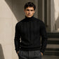 🧶 LE CHARME DE LA MAILLE | Pull Homme Torsadé à Col Roulé -50 %