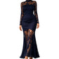 🖤 L'ÉLÉGANCE EN DENTELLE | Robe Longue Femme à Manches en Dentelle -50 %