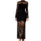 🖤 L'ÉLÉGANCE EN DENTELLE | Robe Longue Femme à Manches en Dentelle -50 %