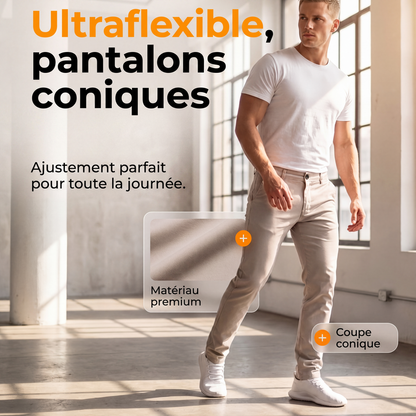 👖 DU BUREAU AU WEEK-END | Pantalon Homme Moderne à Coupe Fuselée -50 %