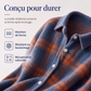 Cardigan décontracté à carreaux et boutons pour femme