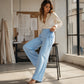 ✨ OFFRE PRIVILÈGE · -50 % | Pantalon Large Rayé Femme – Chic Décontracté