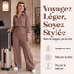 ✨ OFFRE PRIVILÈGE · -50 % | Combinaison Chemise Femme à Jambes Larges
