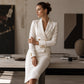🌸 OFFRE LIMITÉE –50% ! ✨ Robe blazer double boutonnage pour femme