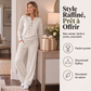 🌸 OFFRE LIMITÉE –50% ! ✨ Ensemble top fluide et pantalon large pour femme