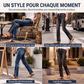 ✨ OFFRE PRIVILÈGE · -53 % | Jean Stretch Femme à Ourlets Boutonnés