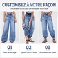 📢📢 50% DE RÉDUCTION ! ✨ Jeans barrel extensibles taille haute pour femme