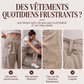 ✨ Un style de tous les jours qui met en valeur la silhouette | Pantalon utilitaire à coupe droite pour femme, avec coutures renforcées