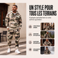 📢📢50 % DE RÉDUCTION !! ⏰ Ensemble sweat à capuche chaud et pantalon camouflage pour homme