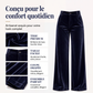 🌸 OFFRE LIMITÉE –50% ! ✨ Pantalon taille haute large en velours pour femme