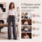 🌸 OFFRE LIMITÉE –50% ! ✨ Pantalon taille haute large en velours pour femme