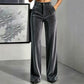 🌸 OFFRE LIMITÉE –50% ! ✨ Pantalon taille haute large en velours pour femme