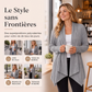 🌸 OFFRE LIMITÉE –50% ! ✨ Cardigan décontracté pour femme avec pan avant ouvert et effet drapé