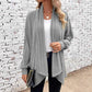 🌸 OFFRE LIMITÉE –50% ! ✨ Cardigan décontracté pour femme avec pan avant ouvert et effet drapé