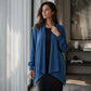 🌸 OFFRE LIMITÉE –50% ! ✨ Cardigan décontracté pour femme avec pan avant ouvert et effet drapé